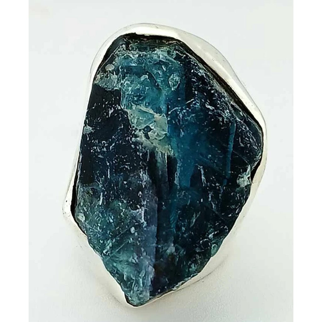 Genuine Malachite Ring Solid .925 Silver